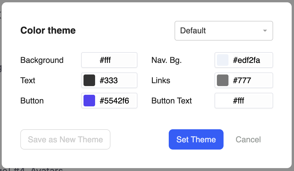 Set Tour Colors
