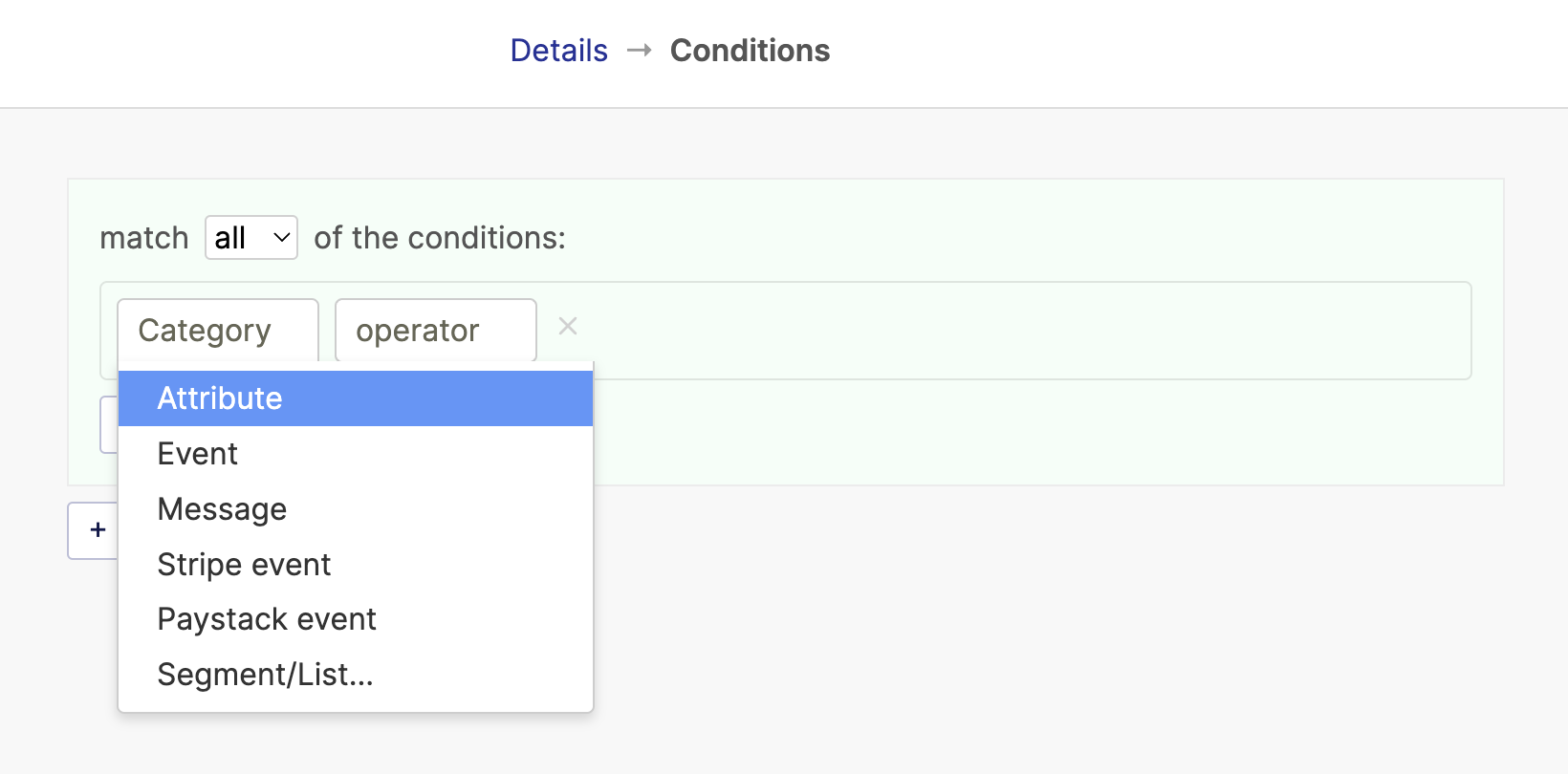 Filter categories