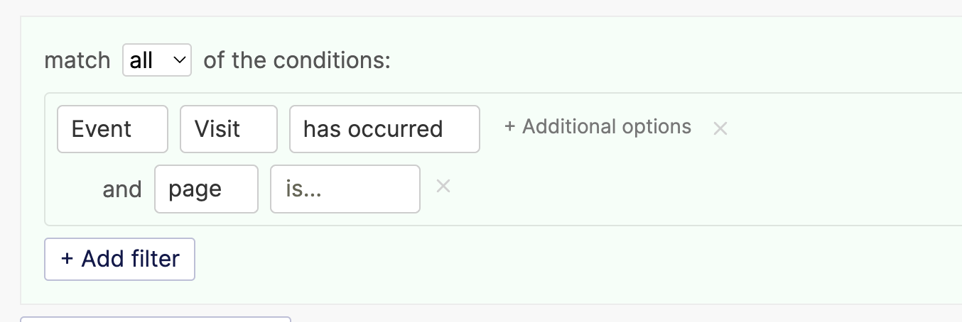Create a filter based on event property